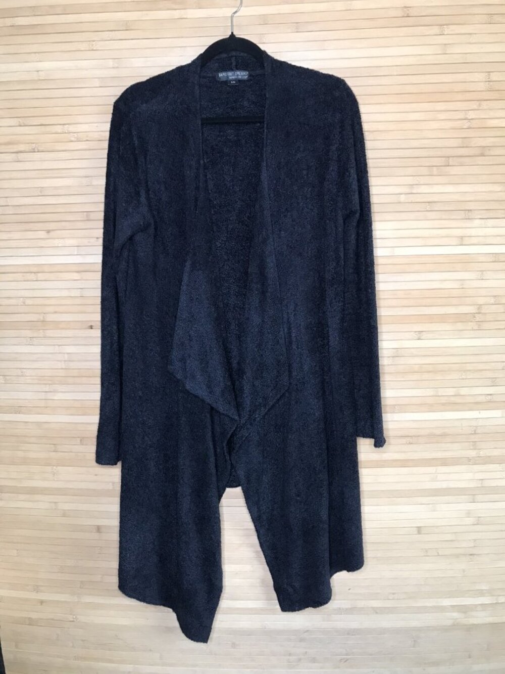 Barefoot Dreams Bamboo Chic Lite Calypso Wrap Cardigan Sweater S/M Black #436